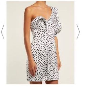 Self Portrait black and white one shoulder dress.